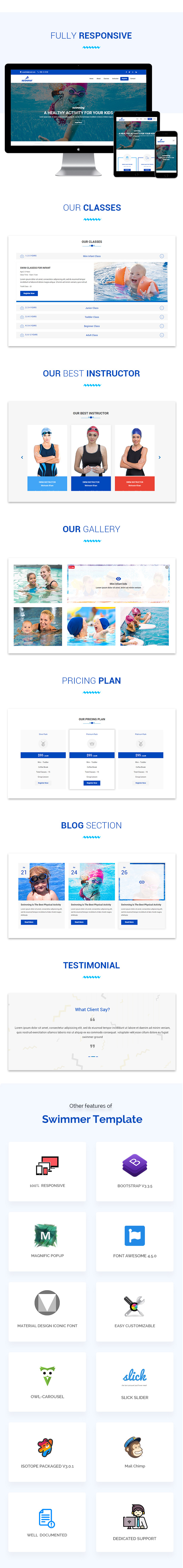Swimmer - Swimming School HTML Template - 2