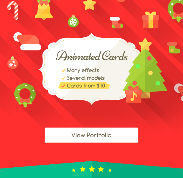 Christmas Card Flat Elegant - 8