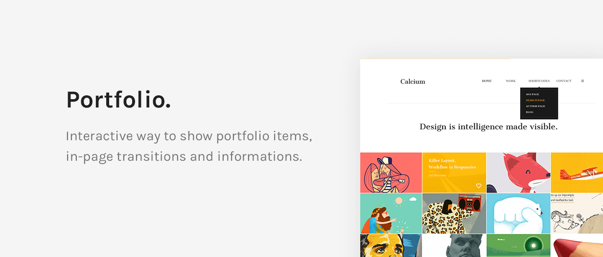 Calcium - Minimalist Portfolio & Blogging Theme - 11