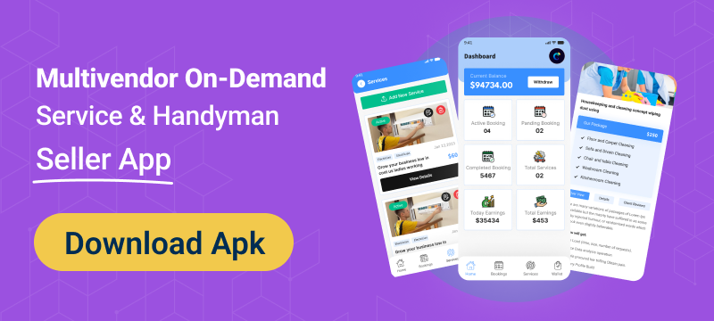 Aabcserv - Multivendor On-Demand Service & Handyman Marketplace Flutter Seller App