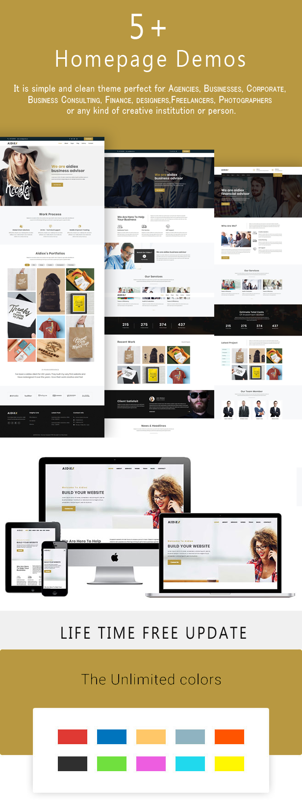 Aidiex – Business And Corporate React Next JS Template - 1