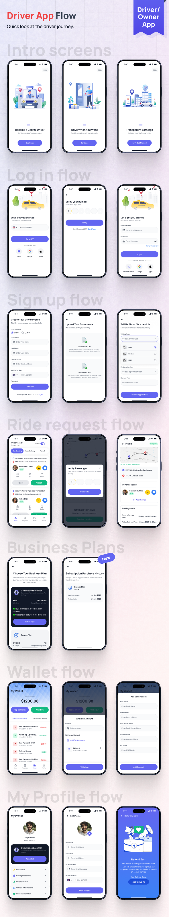 CabME - Flutter Complete Taxi app | Taxi Booking Solution - 13
