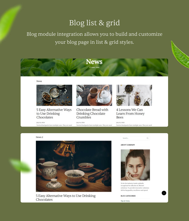 Blog list & grid