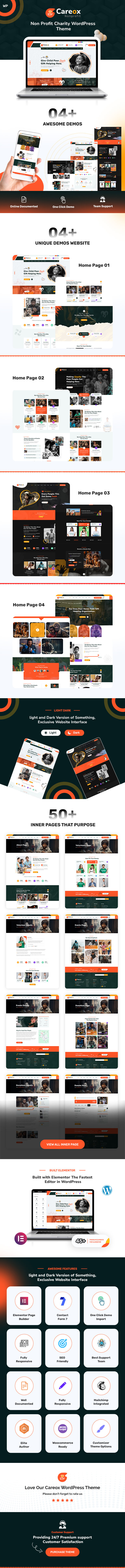 Careox - Non Profit Charity WordPress Theme