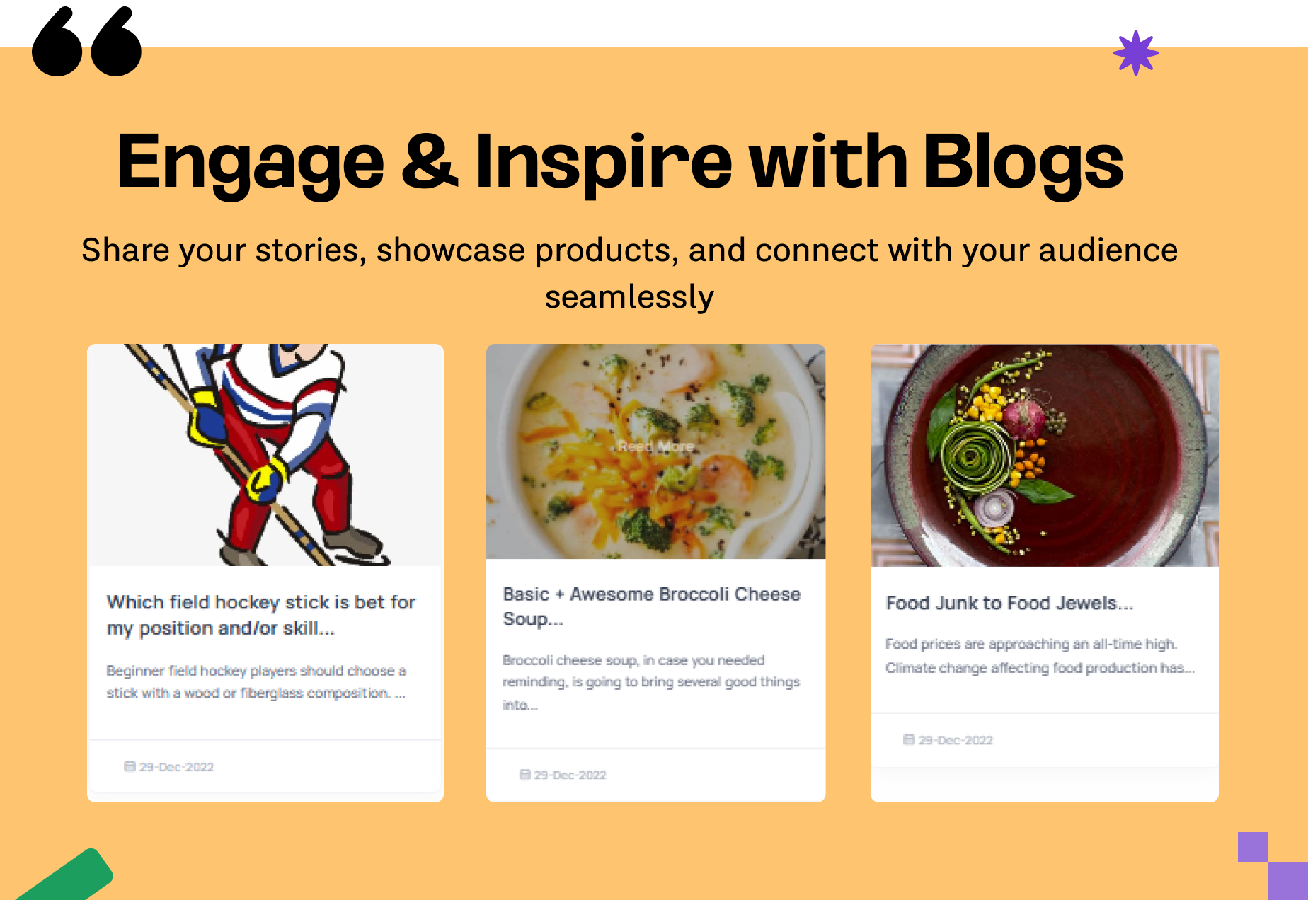 Engage & Inspire With Blogs - eShop website for Multi vendor ecommerce marketplace / CMS