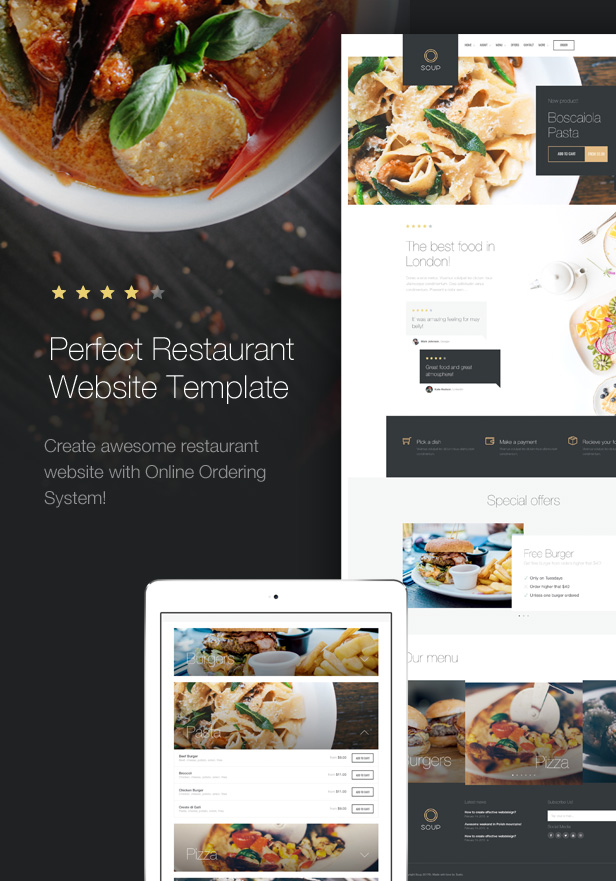 Soup - Restaurant with Online Ordering System Template