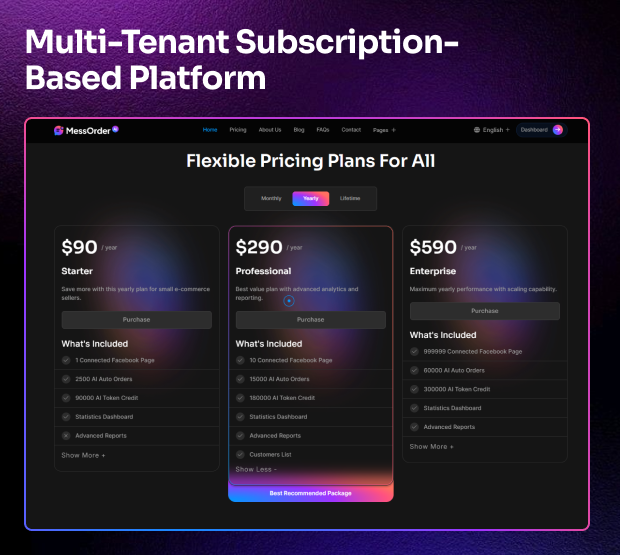 MessOrder – AI Powered Messenger Chat-to-Order Auto Conversion & Dashboard Order Storage (SaaS) - 4