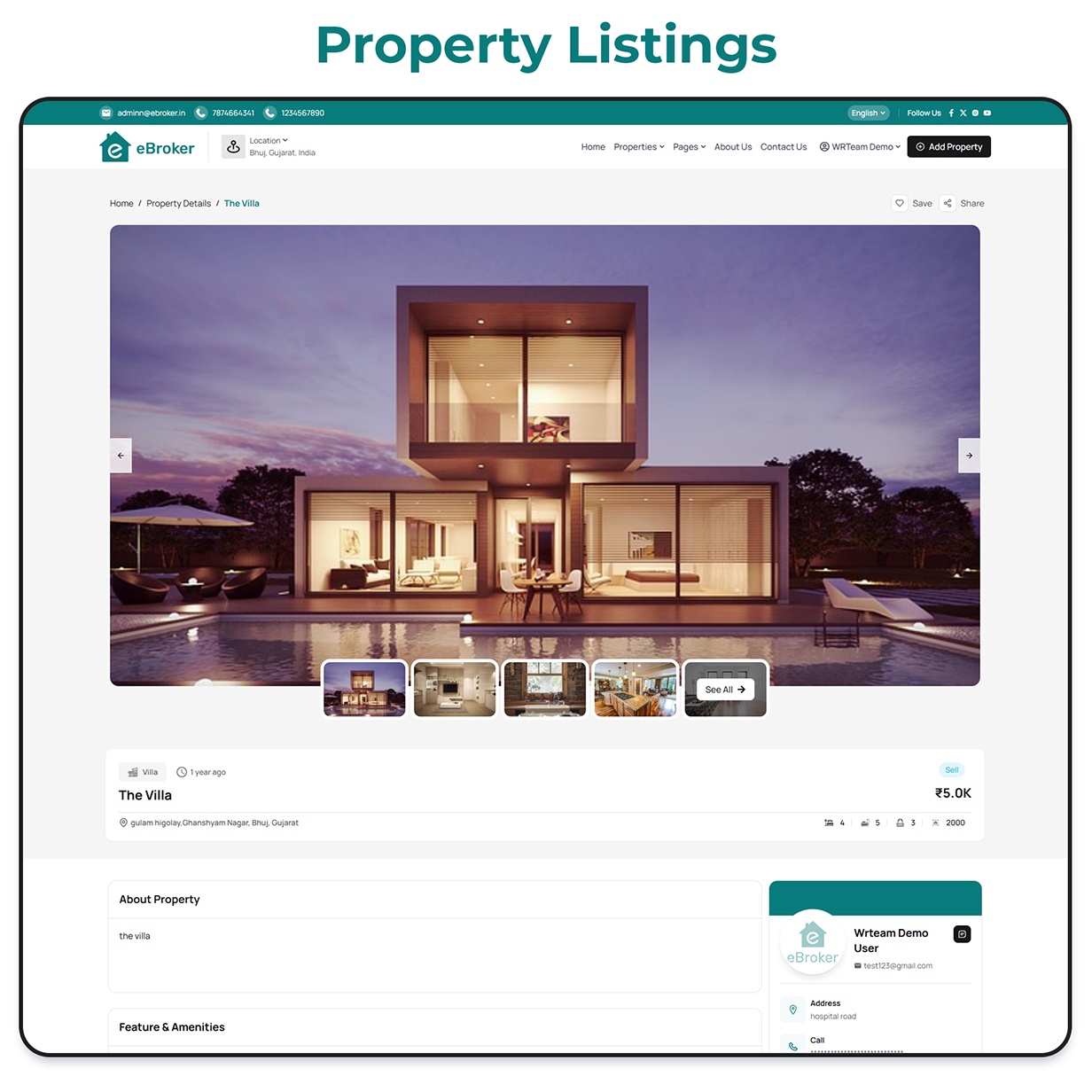 eBroker - Real Estate Property Buy-Rent-Sell Flutter app with Laravel Admin Panel | Web Version - 28
