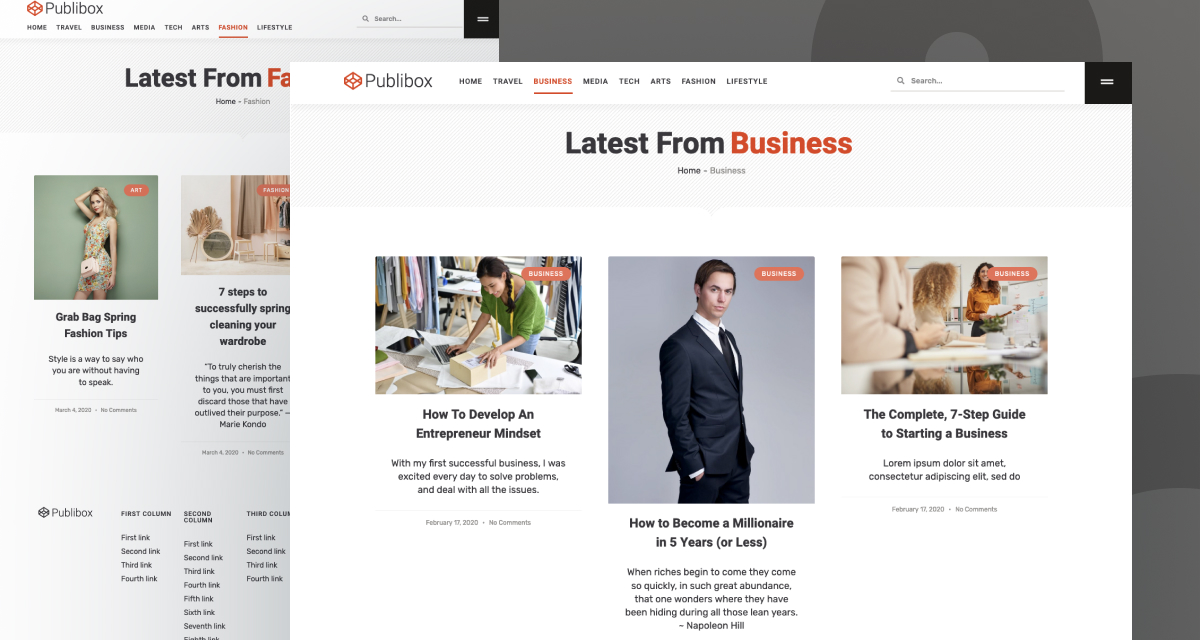 Publibox - Blog, News & Magazine Elementor Template Kit - 4