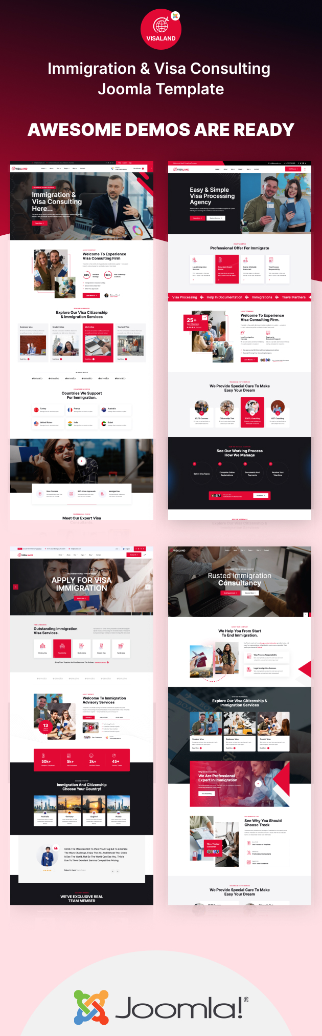 Visaland – Immigration & Visa Consulting Joomla Template