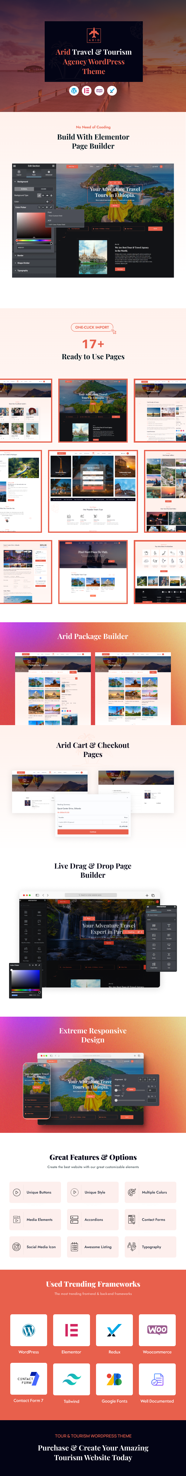 arid tourism booking WordPress theme
