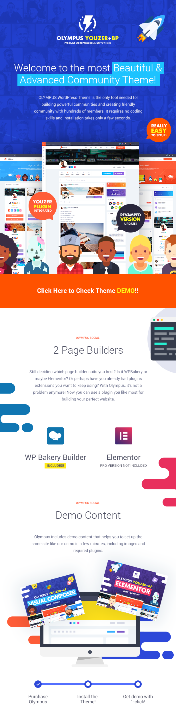 Olympus - Social Networking WordPress Theme