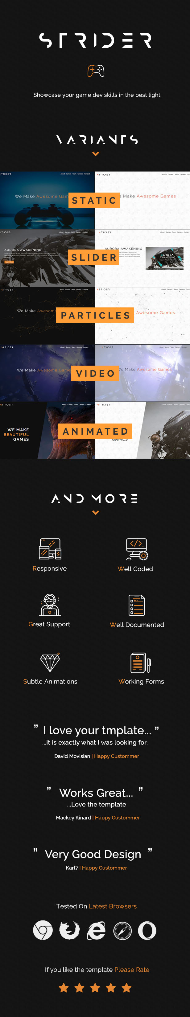 Strider - A Game Studio Template (HTML) by AtypicalThemes | ThemeForest