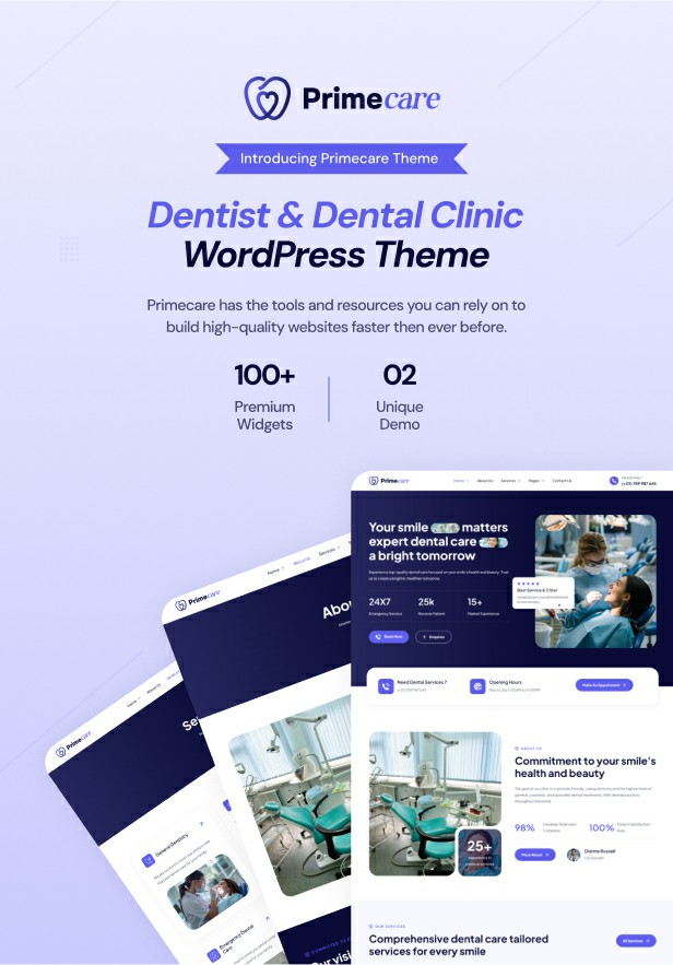 Primecare - Dentist & Dental Clinic WordPress Theme - 3