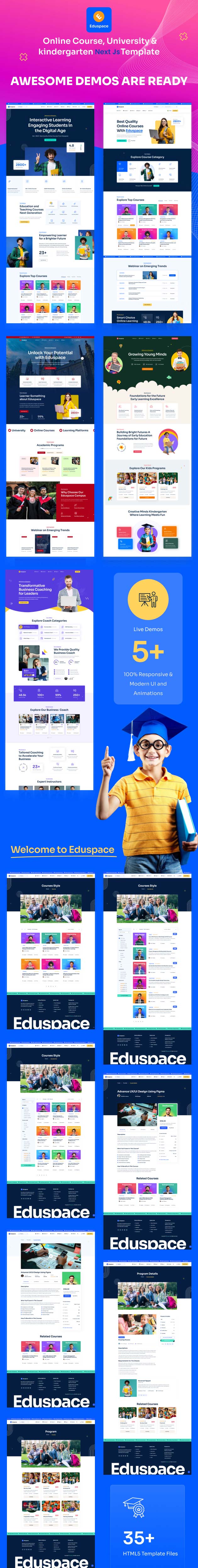 Eduspace - Online Course, Education & University Next Template - 1