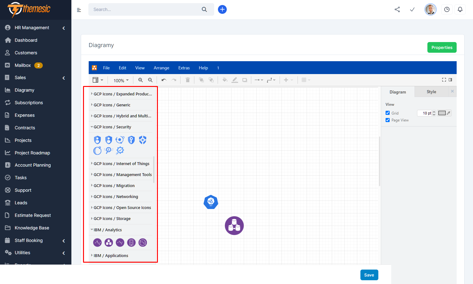 Diagramy - Diagrams and BPMN module for Perfex (Flowcharts, Process diagrams, Org Charts & more) - 2