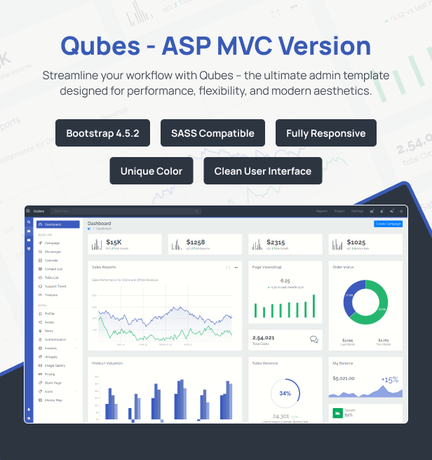 Qubes - Multipurpose ASP MVC Admin Template - 3
