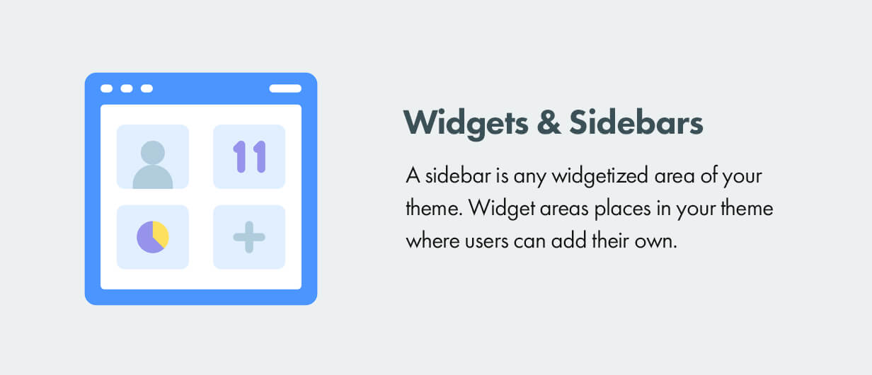 Widgets and sidebars