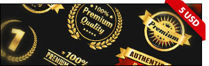 premium quality badges