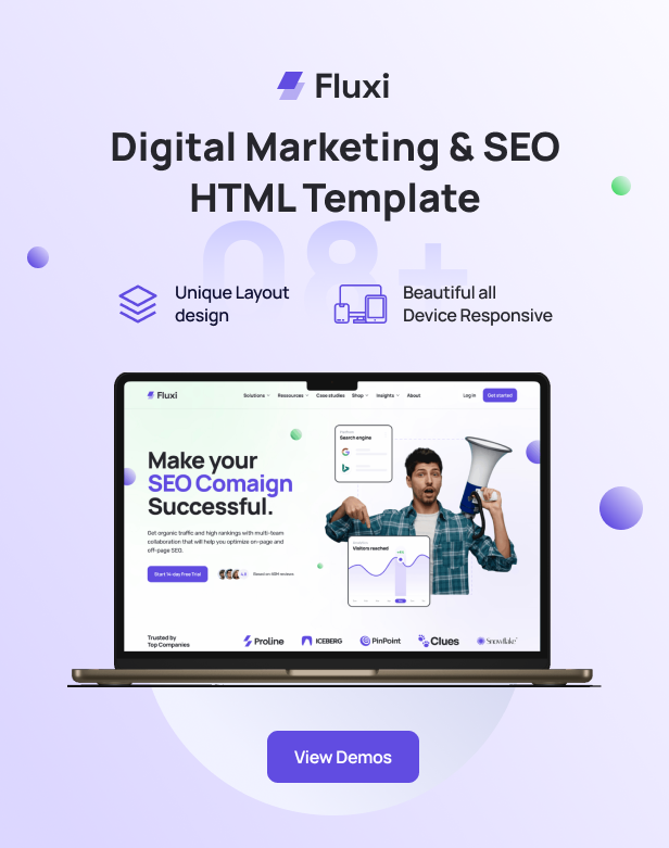 Fluxi -  SEO Digital Marketing HTML Template