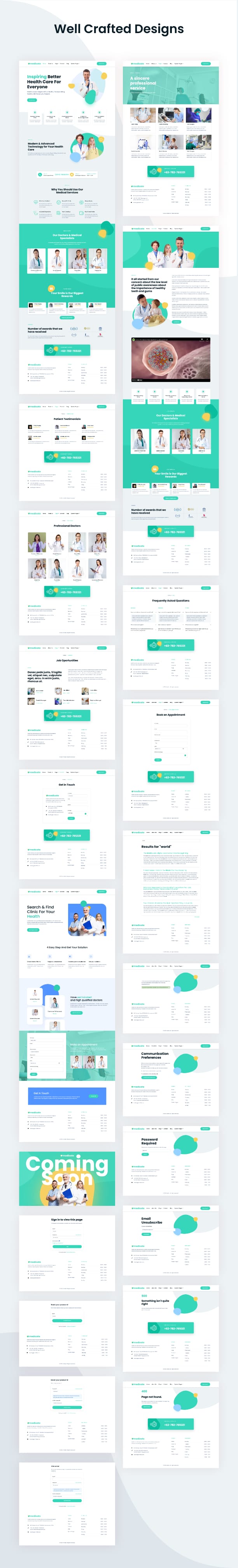 Clinic and dentist Hubspot theme
