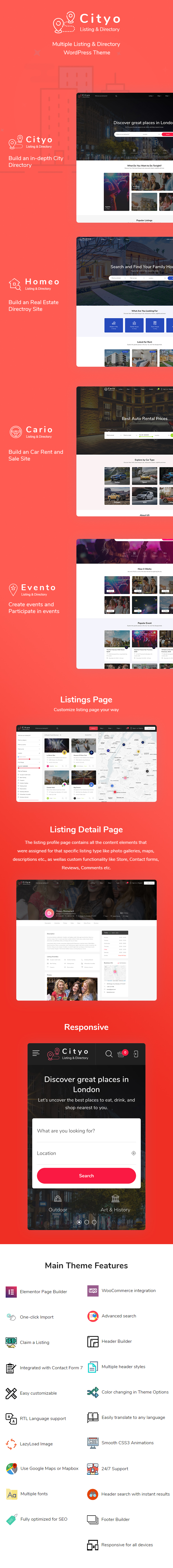 Cityo - Multiple Listing Directory WordPress Theme - 4