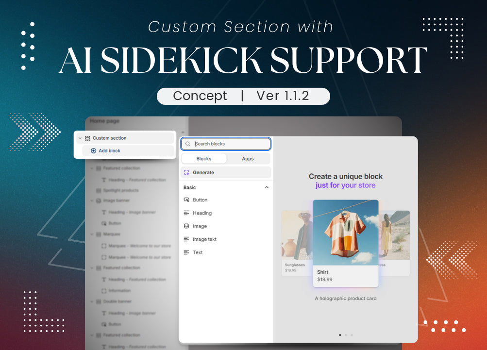 Concept Shopify Theme version 1.1.2 – Custom Section with AI Sidekick Block Support