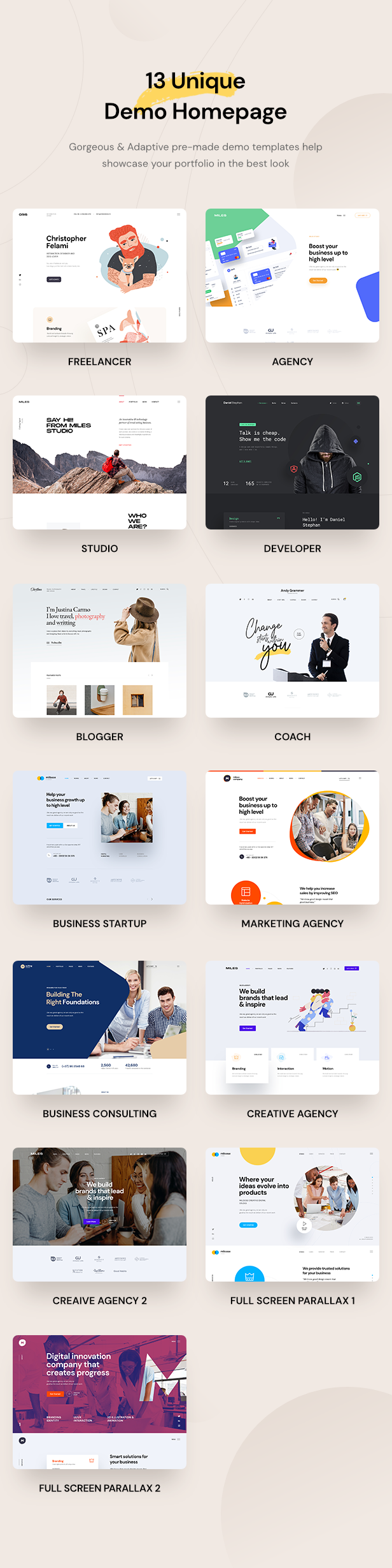 Miles - Creative Portfolio & Agency WordPress Theme - 3