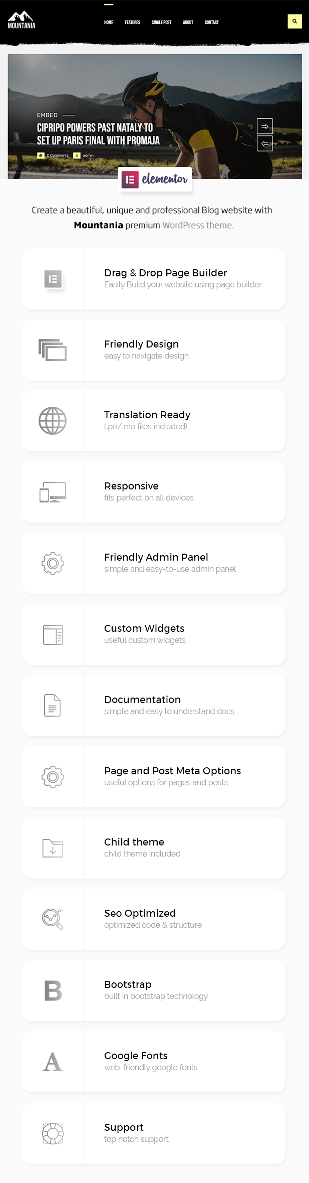 Mountania - Creative Blog WordPress Theme - 1