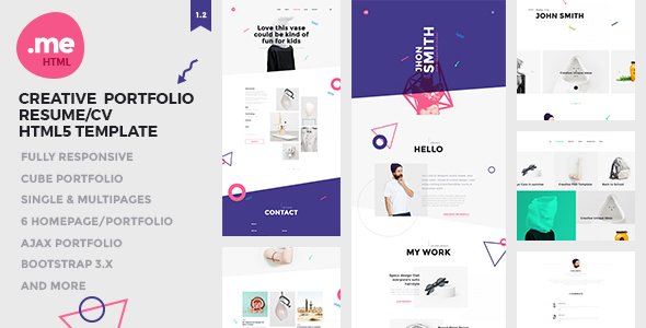 Me - Creative Portfolio & Resume / CV HTML5 Template