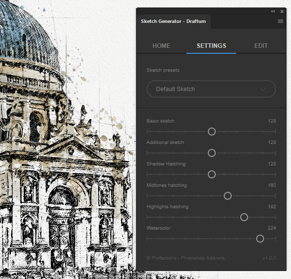 Sketch Generator - Draftum - Photoshop Plugin - 4