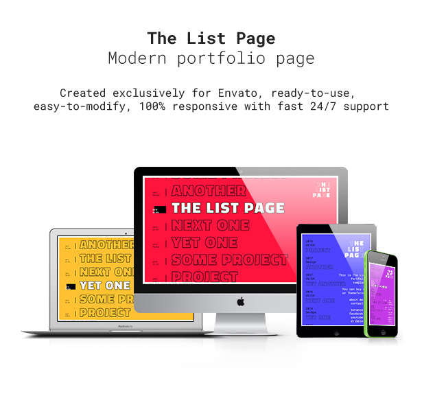 The List - Modern Portfolio Page - 1