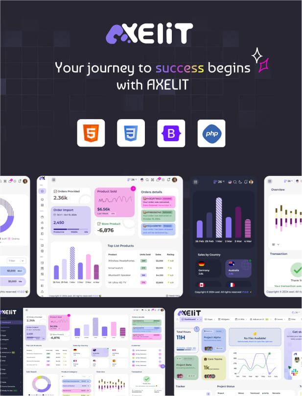Aexlit PHP Admin Dashboard Template