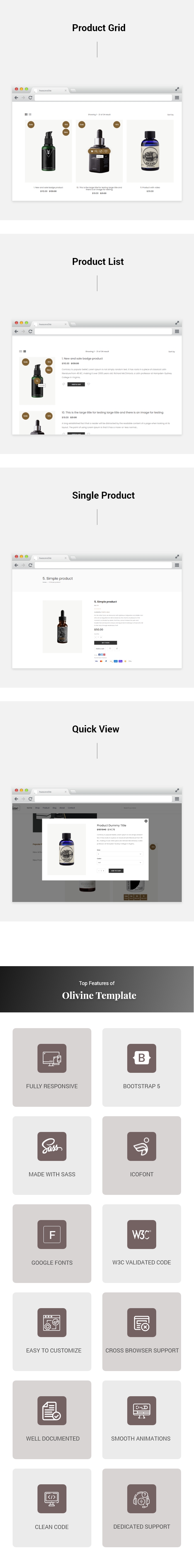 Olivine - Beard Oil HTML Template - 2