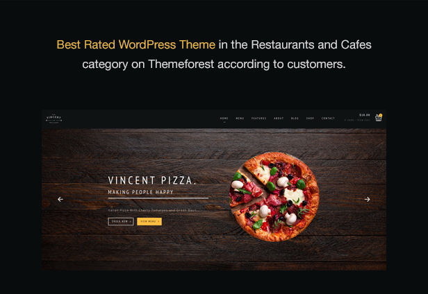 Restaurant Vincent WordPress Theme Nulled