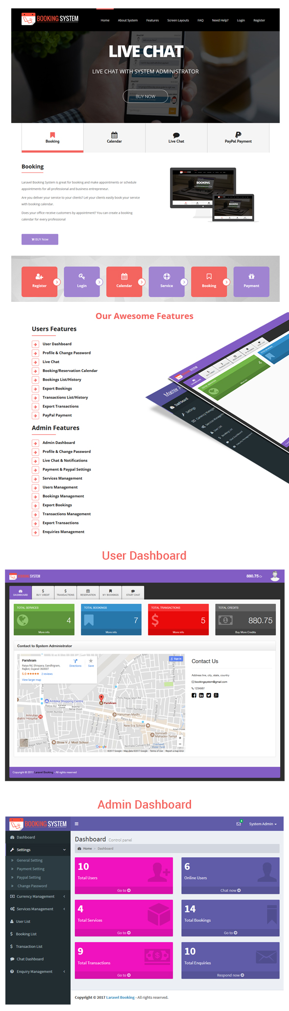 Laravel Booking System with Live Chat Appointment Booking Calendar by