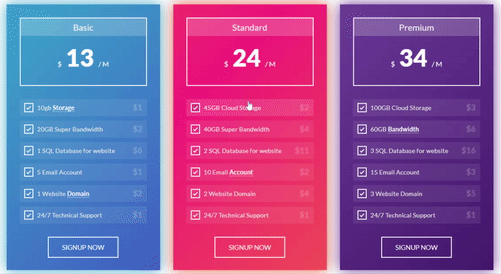 Selector定价表和价格计划CSS代码模板V2.0版-主题阁汉化