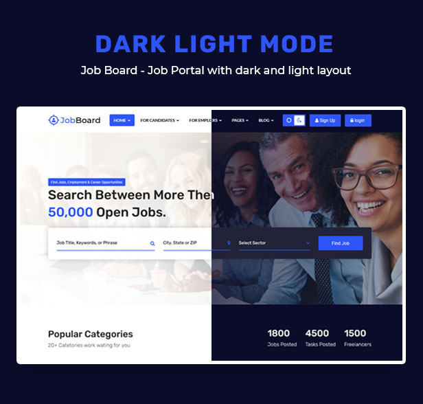 Modèle HTML de portail d'emploi + RTL - 8
