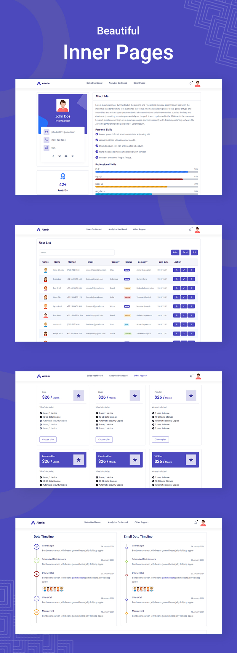 Airmin | Clean HTML SCSS Admin Template - 9