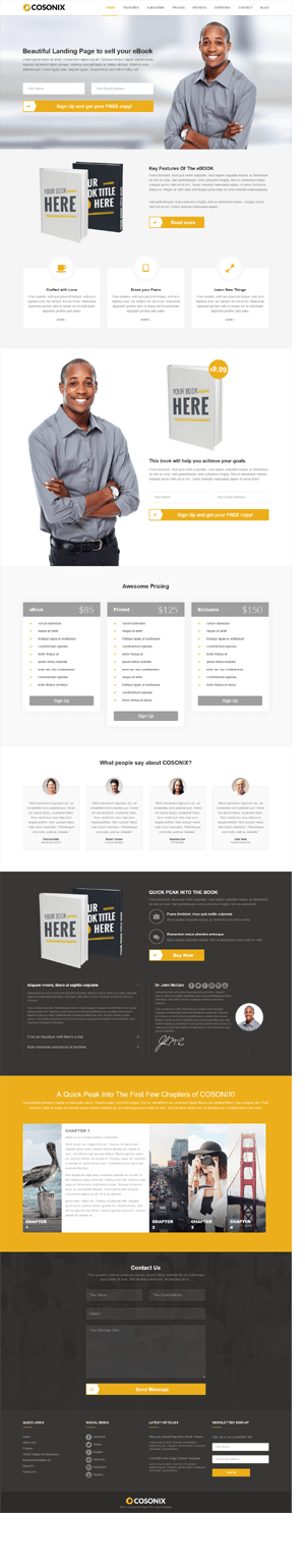 Cosonix - One-Page Theme for eBook, App and Agency - 1