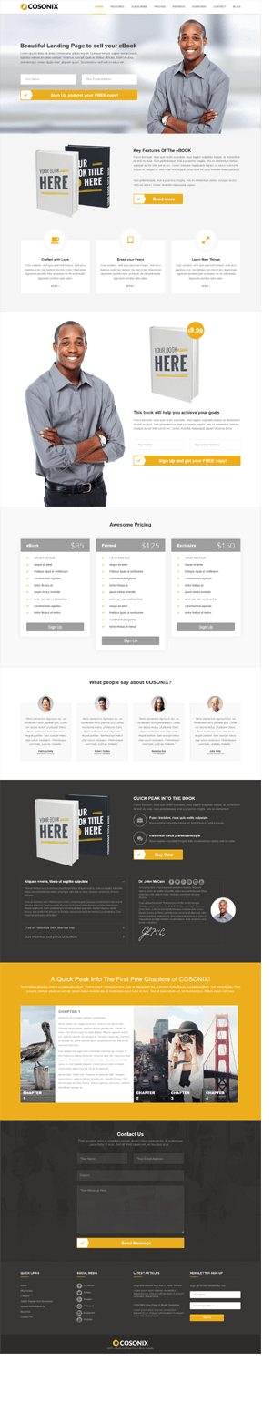 Cosonix - One-Page Theme for eBook, App and Agency - 1