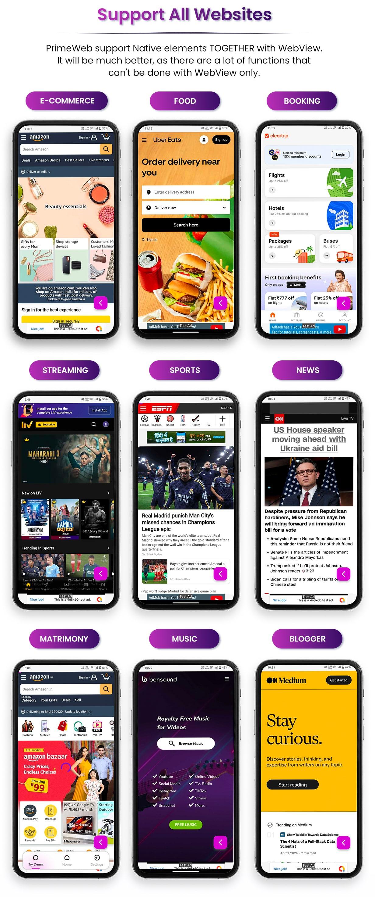 Prime Web - Convert Website to a Flutter App | Web View App | Web to App - 12