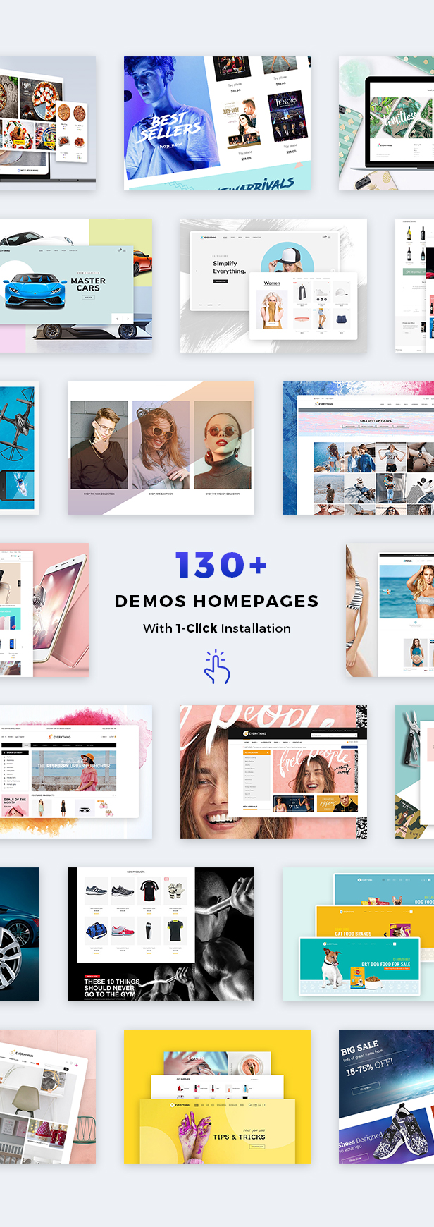 shopify everything included a lot of home pages layout