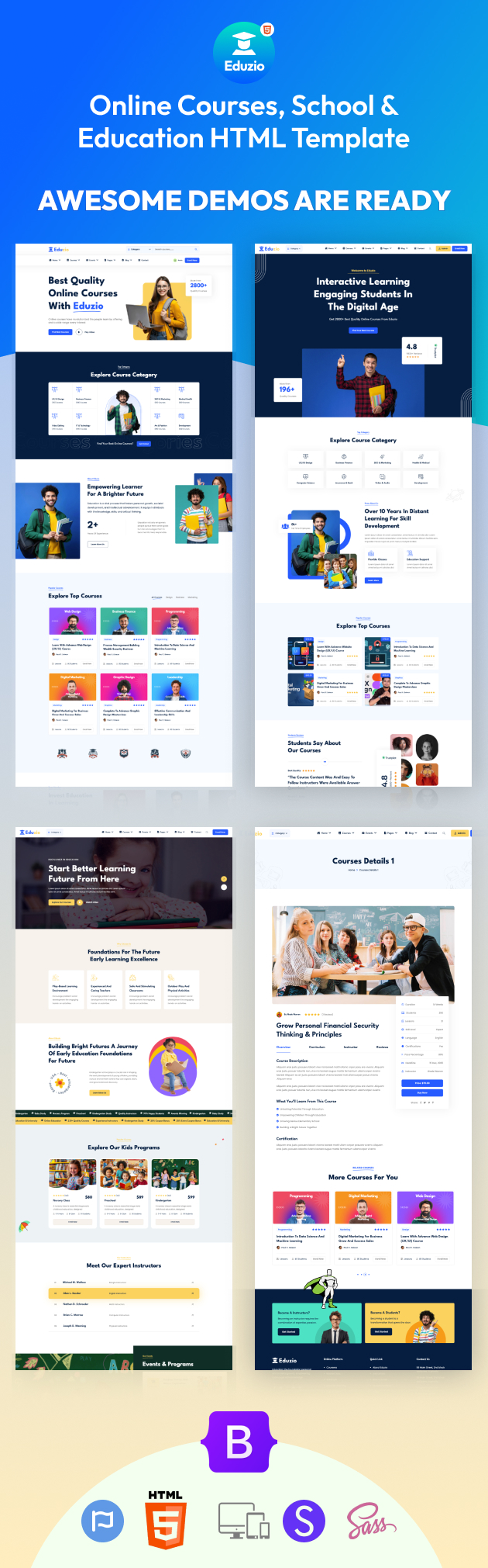 Eduzio Template Screenshot