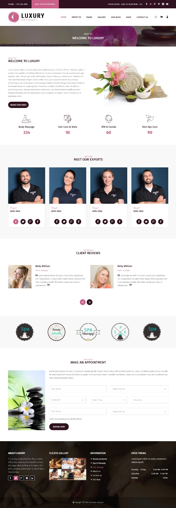 Luxury Spa and Beauty OpenCart Theme