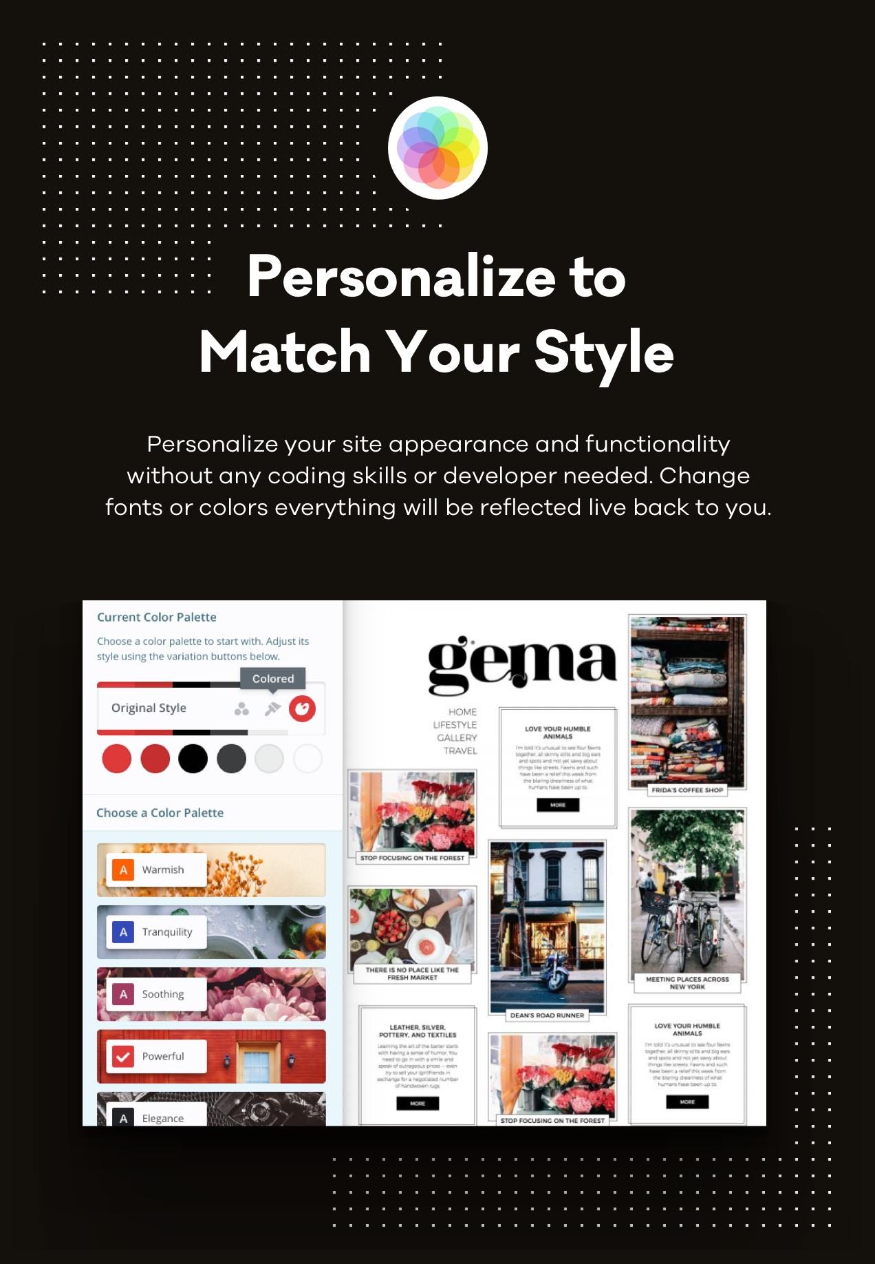 Personalize toMatch Your Style