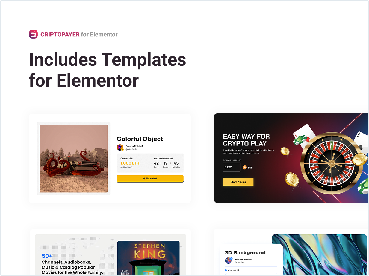 Includes Template for Elementor