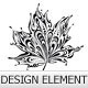 beautiful abstract autumn leaf floral design logo emblem