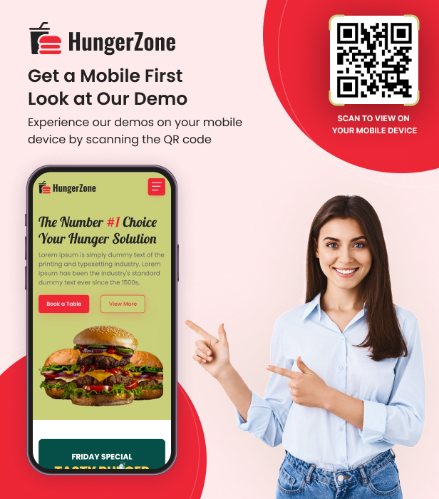 HungerZone - ASP.NET Core & MVC Fast Food And Restaurant Template