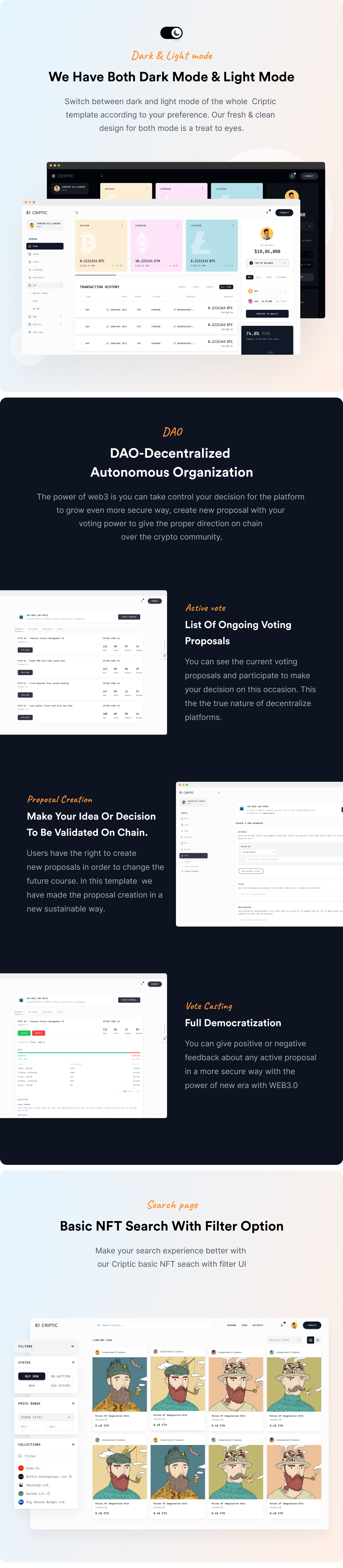 web3 admin dashboard template